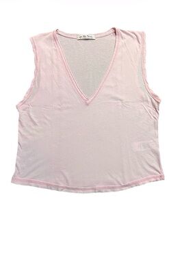 We The Free Pale Pink V-Neck Sleeveless Top Free People Size Small